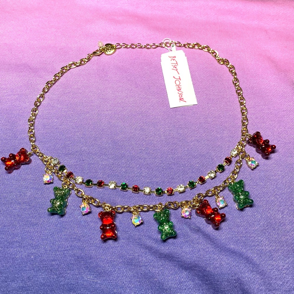 Betsey Johnson festive holiday Christmas necklace